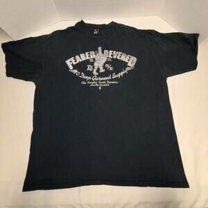 10 Deep Graphic T-Shirt Black XL Made in USA Distressed Adult Theme Cotton